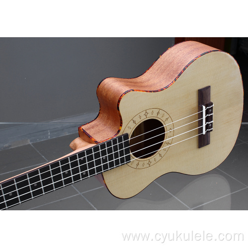 Red tortoise shell trim ukulele